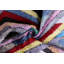 Colourful Zigzag Ikat Pillow – 16X16” Silk Velvet | Handmade Luxe