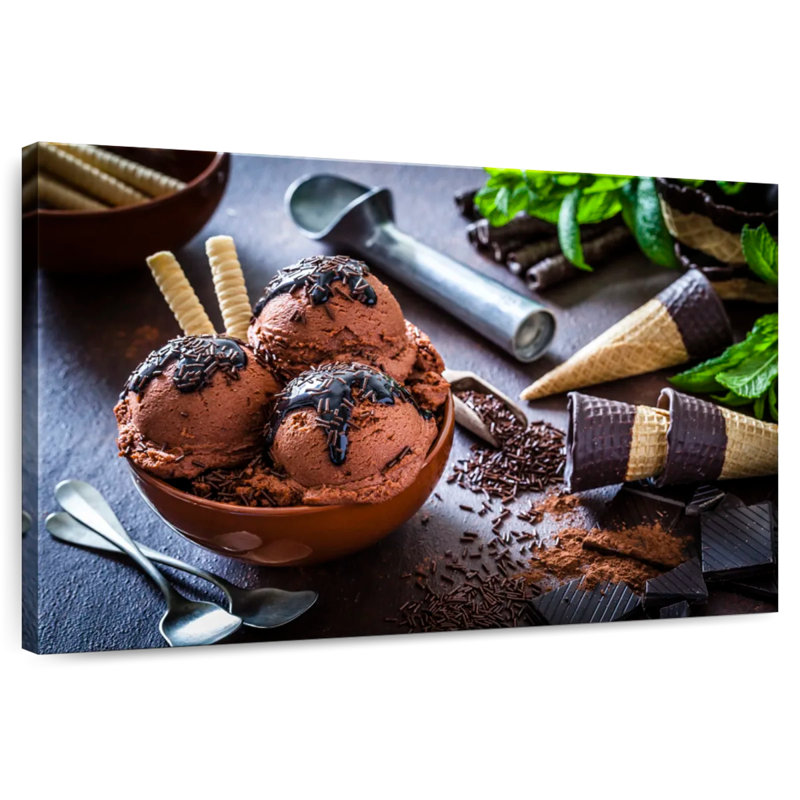 Crème glacée au chocolat Yarlin, H 20 po x l 30 po