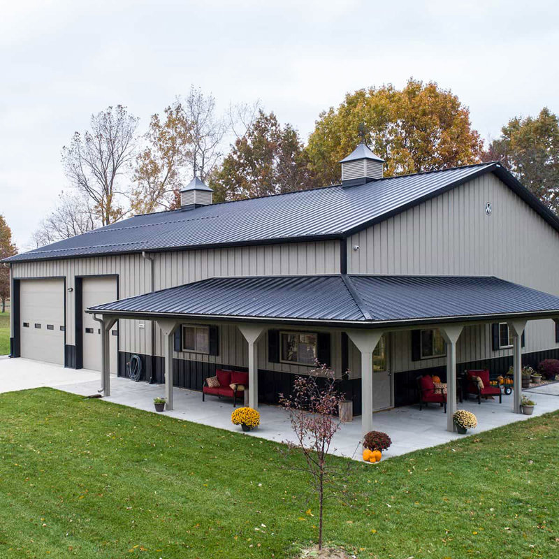Dakota Fields Rust Resistant Steel Roofing Kit, Charcoal Black