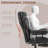 Executive Office Chair, 400LBS Big and Tall Office Chair with Foot Rest, Microfiber Computer Desk Chair with Lumbar Support, Reclining Function and Wide Seat, Black