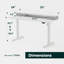 Bureau debout électrique à hauteur réglable de 55 po avec tiroirs, bureau à domicile avec grande tablette pour moniteur-114195178-114573510