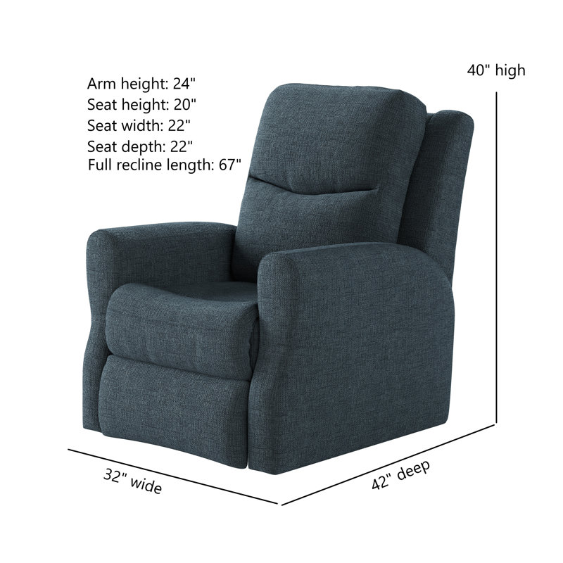 Fauteuil inclinable et pivotant Fame, Bleu