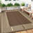 Waterproof Outdoor Area Rug Reversible Plastic Carpet Simple Geometric Design UV & Mark Mark Resistant Easy Clean Ideal for Patio Garden Picnic Deck Balcony-563399072-563399131
