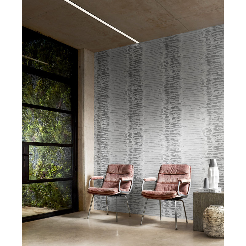 Ripple Stripe Wallpaper, Mist