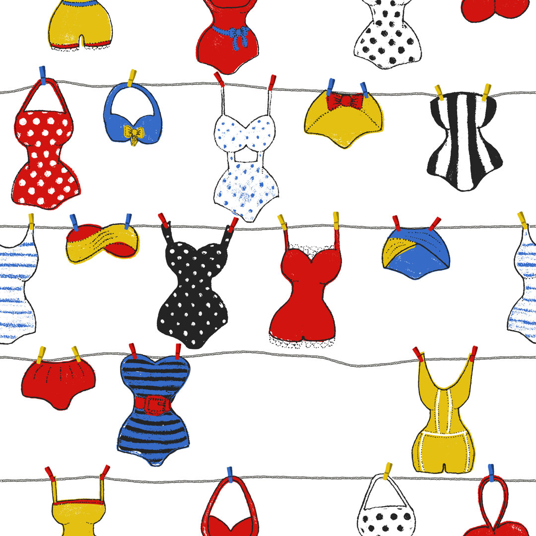 Yorktown Cute Swimsuits von Anastasiiam - Leinwand Grafik