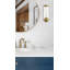 Applique murale moderne 1 lumière dorée avec abat-jour en verre transparent