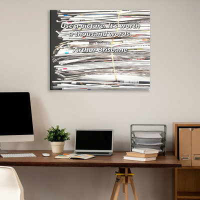 Artsy Quote "Use a picture. It’s worth a thousand words." By Arthur Brisbane Gallery Wrapped Canvas