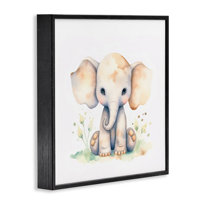 «Baby Sitting Baby Elephant», estampe numérique par Andrea Haase