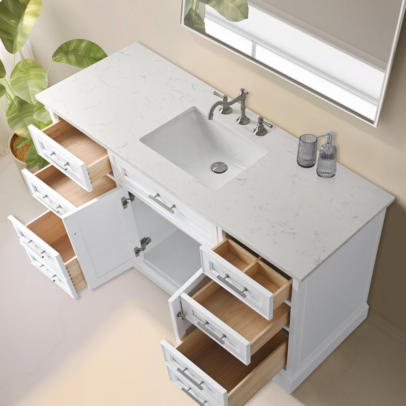 Meuble-lavabo simple 60 po Luken - Blanc