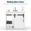 Meuble-lavabo 36 po avec lavabo, meuble-lavabo avec porte de grange coulissante