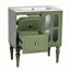 Ensemble de meuble-lavabo de style rétro avec lavabo en résine