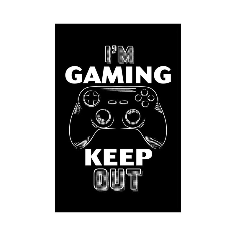 «I'm Gaming», reproduction d'art sur toile tendue, 40" x 26", Gallery Wrapped Canvas, No Frame