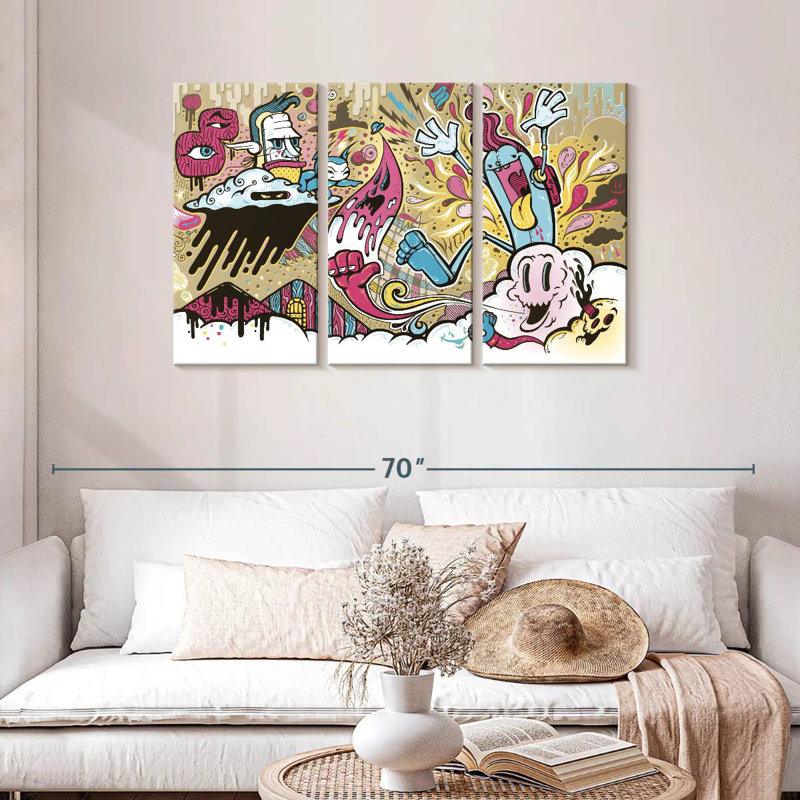 Ashelle Abstract Cartoon, 28" H x 45" W