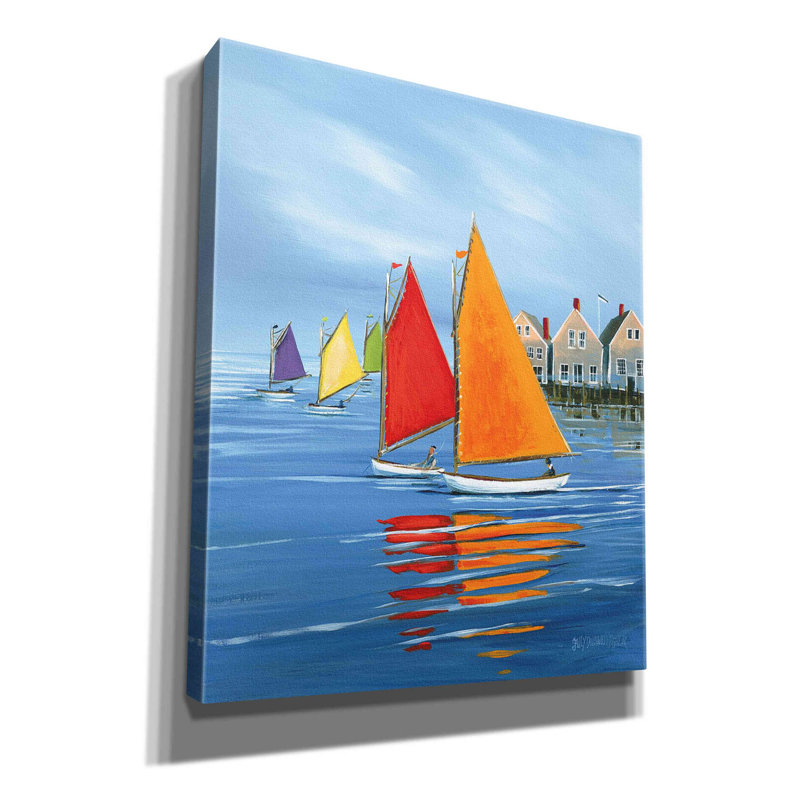 Breakwater Bay «Mariner's Landing» par Sally Caldwell Fisher, estampe numérique sur toile, 12 po x 16 po