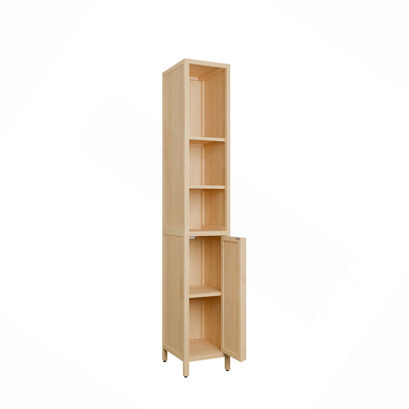 Armoire haute et grande capacité en bambou naturel