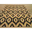 Tapis contemporain noir classique en laine touffeté à la main de style classique-16356270
