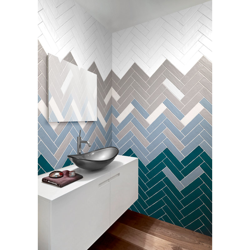 Parado 3-in. x 11-in. Subway Stone Look Satin Ceramic Wall & Floor Tile, White