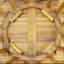 Outdoor Round Top Acacia Wood Dining Table, Durable And Weather-Resistant For Elegant Alfresco Gatherings