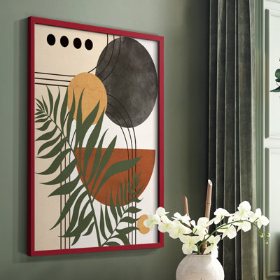 Contemporary Palm II Framed Print - Solid Wood