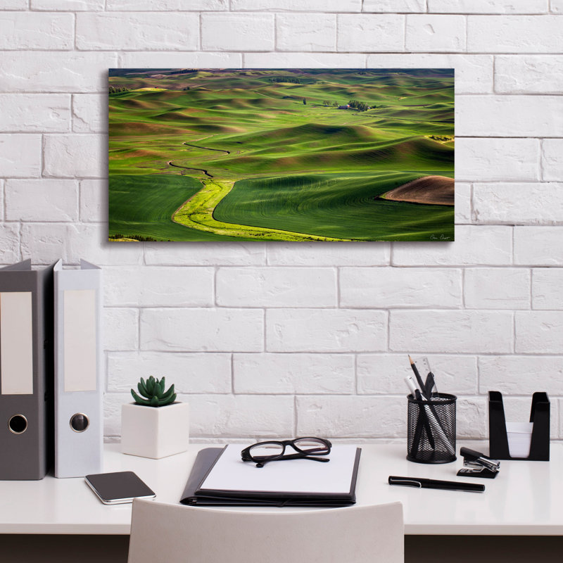  «The Palouse Countryside 1» par David Drost, art mural sur toile, 24 po x 12 po