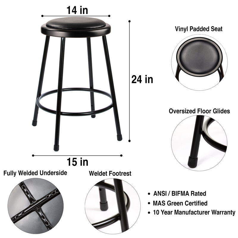 Tabouret Parvej, Noir
