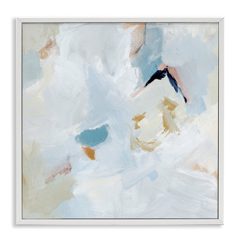 «Soft Subtle Abstraction», estampe numérique encadrée par Victoria Barnes, Giclée encadrée blanc bord de mer
