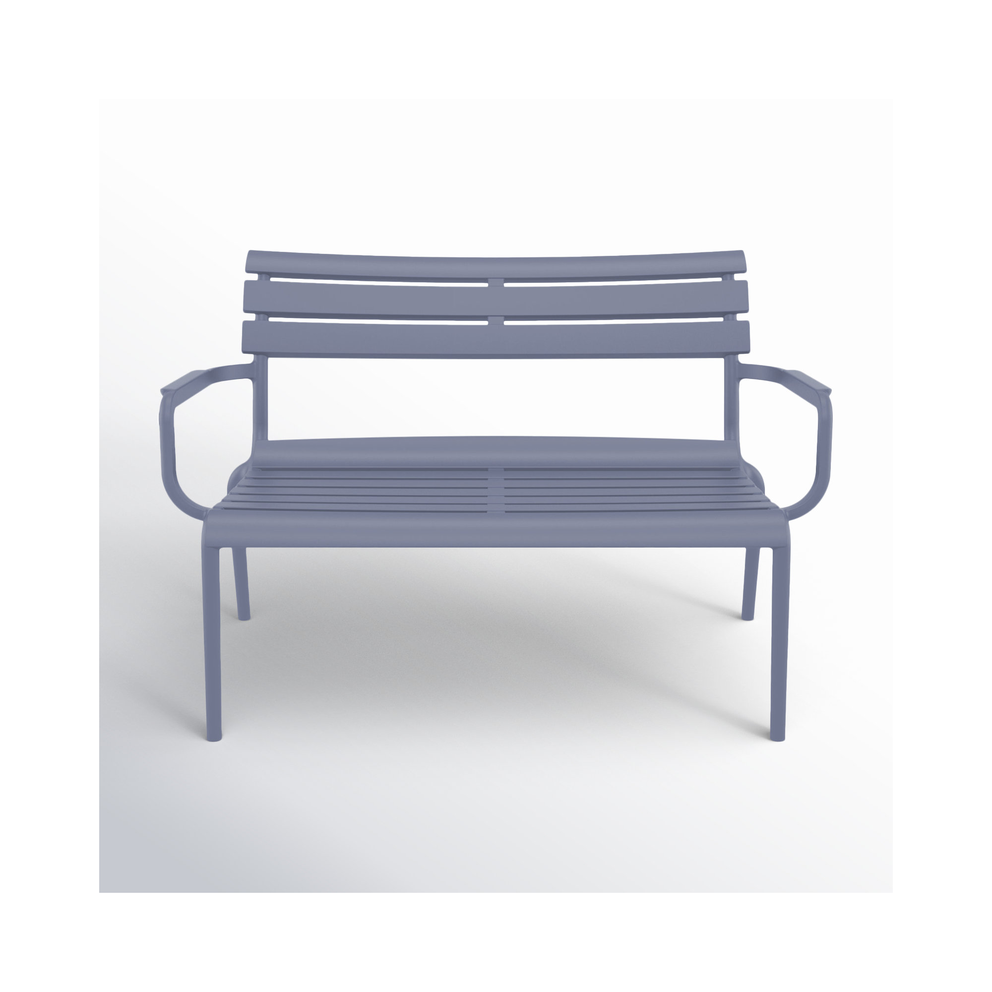 Ruta Paris 46'' Outdoor Bench, Dark Gray