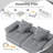 Modern 4 PCS DIY Combination Tufted Modular Sofa With 4 Pillows-1727078897