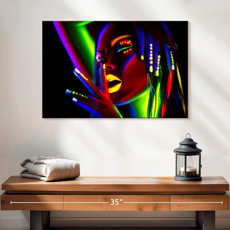 Shuttleworth Neon Makeup, 16" H x 24" W
