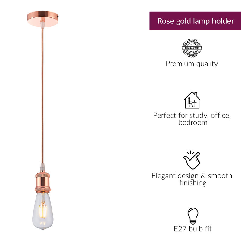 Cardenas 1 - Light Single Pendant, Rose Copper