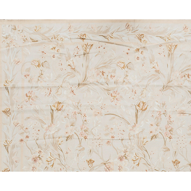 Hand-Knotted High-Quality Beige Area Rug