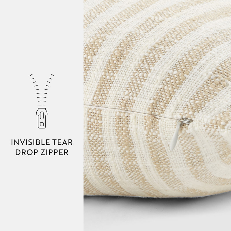 Natural Cotton Yarn-Dyed Square Throw Pillow 20x20