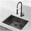Évier de cuisine 32 po x 19 po encastré à simple cuve en acier inoxydable calibre 16 bronze