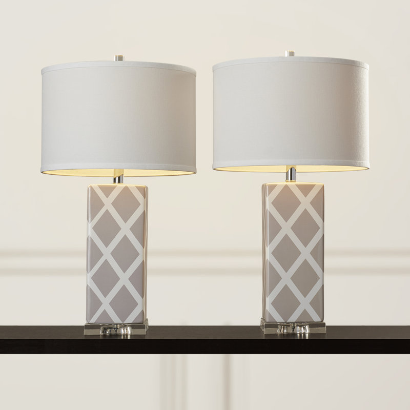 Baret Ceramic Table Lamp, Grey