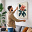 Coral Bloom Study Botanical 1 Piece Wrapped Canvas Wall Art-1457369072-1457369035