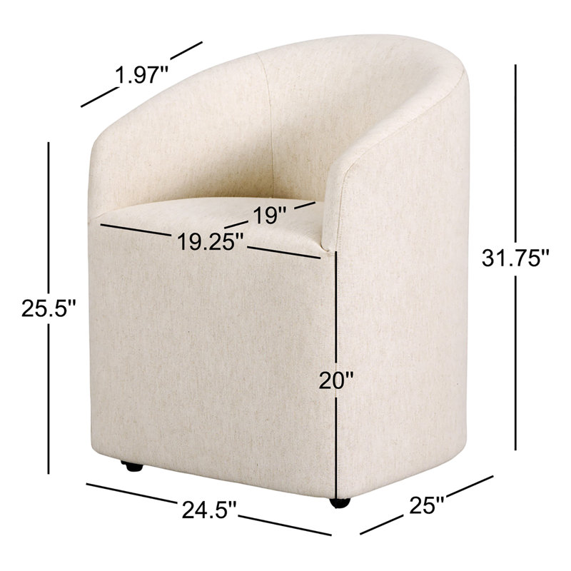 Rhett Upholstered Arm Chair, Newcastle Natural