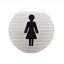 Round Restoom Door Sign by Linnea