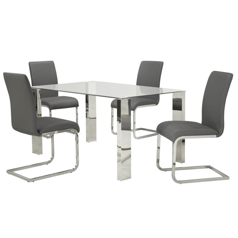 Ensemble repas pour 4 personnes Faizan, Gris