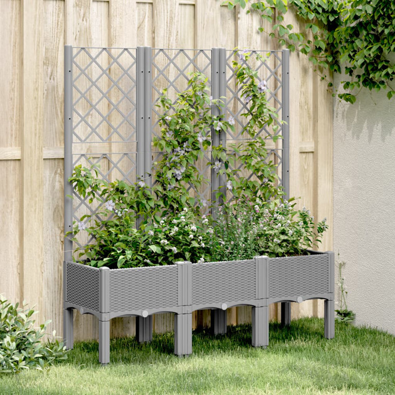 Akheem Planter Box, Light Grey