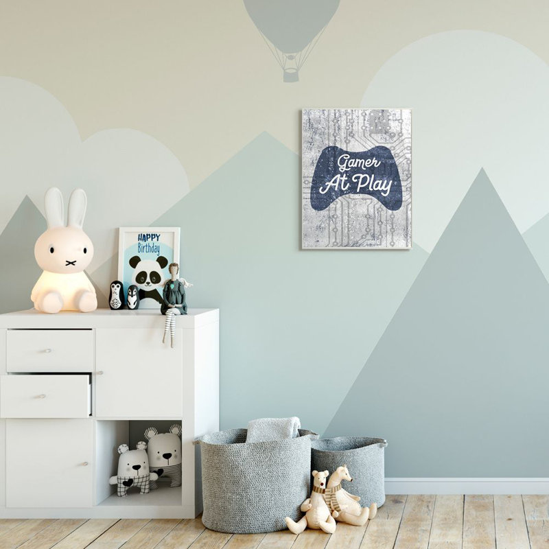 «Gamer at Play Quote Video Game Technology Boy» par Beth Grove - impression d'art graphique, Plaque murale, H 19 po x l 13 po