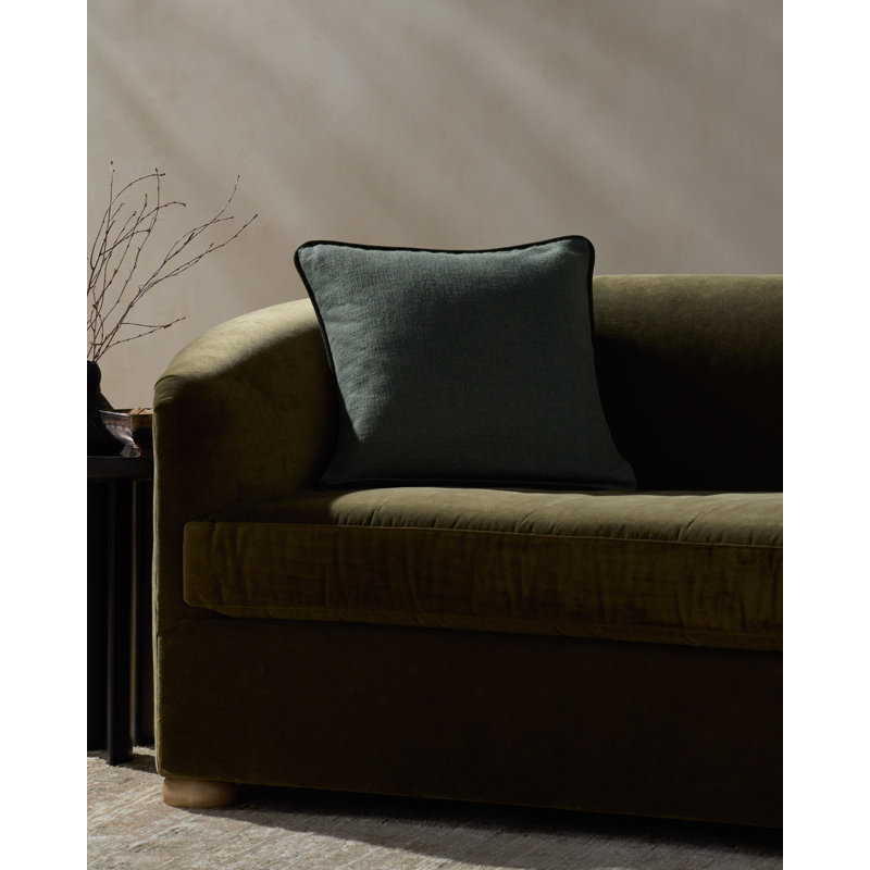 Jeremiah Brent x Loloi Hudson Accent Pillow, Blue / Black, Square 20"H x 20"W, Cover Only