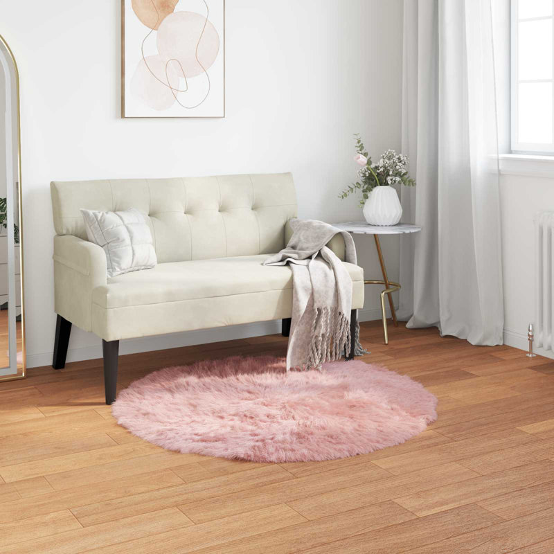 Solid Colour Standard Area Rug, Round 120cm