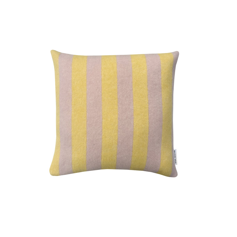 Wool Square Pillow Cover, Yellow/Pink