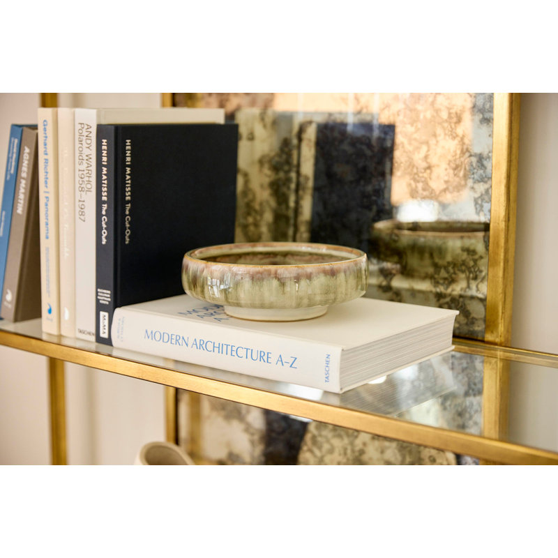 Elevated Earthenware Decorative Bowl 1