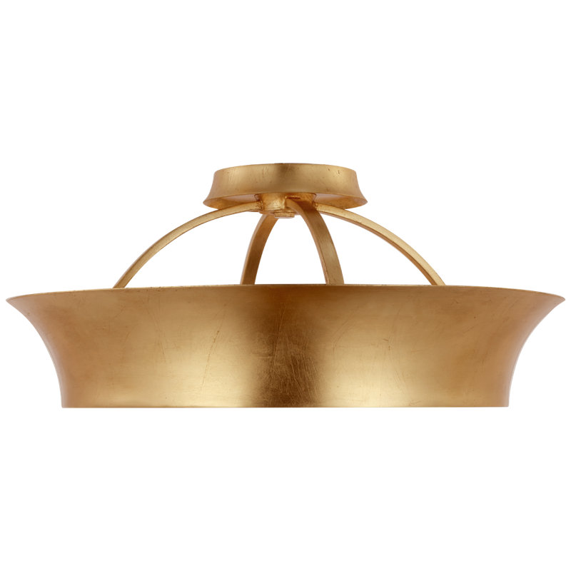 Garland 2 - Light LED Semi Flush Mount, Polished Nickel, 3.75" H x 20" W x 20" D, Polished Nickel