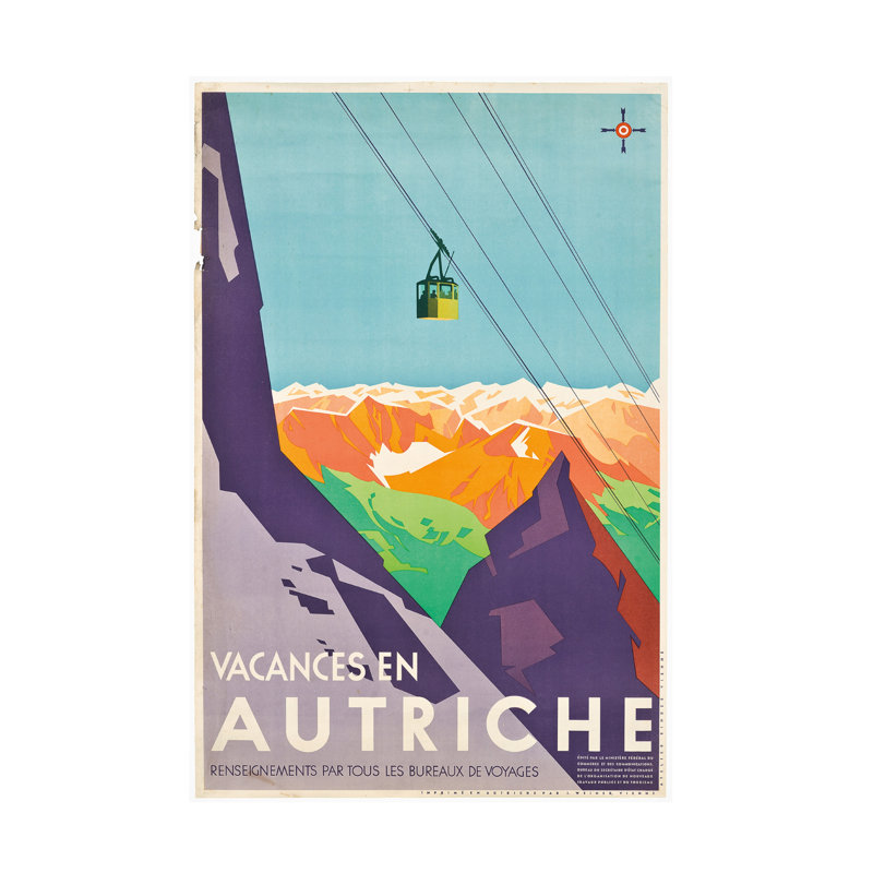 Art autrichien, vacances scolaires autrichiennes, H 19 po x l 12 po