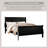 Black Solid Wood Sleigh Bed