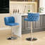 2 tabourets de bar en cuir PU bleu - hauteur réglable, pivotant à 360 °, support de dossier ergonomique avec taille, base de 2 en cuir de 17,7 pouces, hauteur du siège de 25 à 33 pouces, rotation, soutien de la taille, solide-1403321962-1403321965