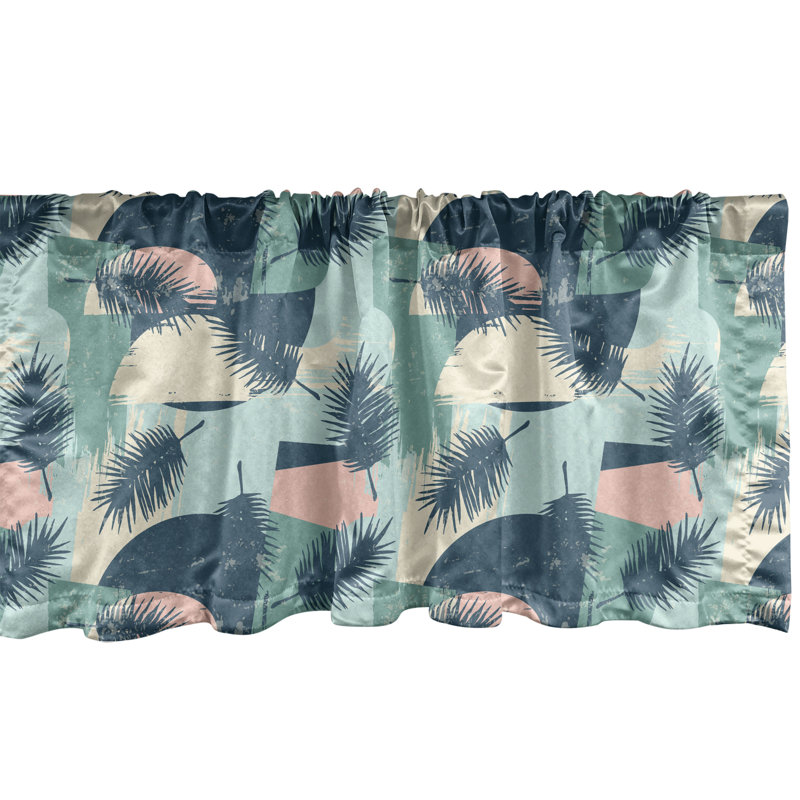 Ensemble de 2 cantonnières à motif floral Ambesonne blanc botanique multicolore_108321