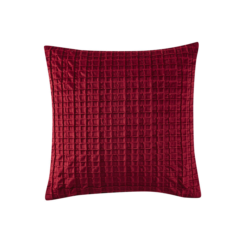 Coussin décoratif carré Anya, Cramoisi